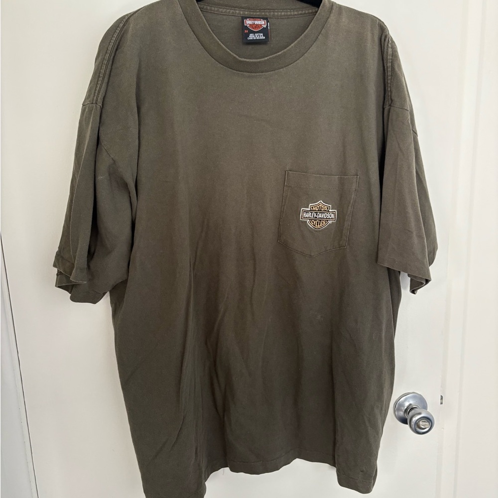 Vintage Harley-Davidson Temecula CA Green Short Sleeve Tee